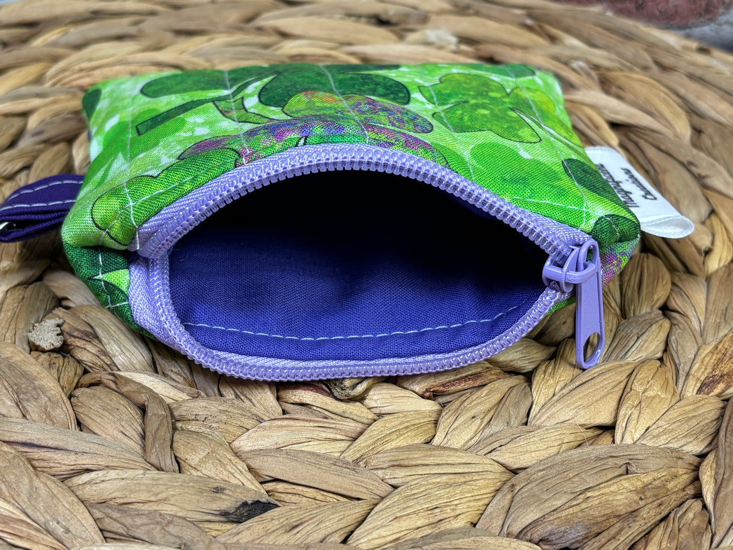 Purple Shamrock Mini Wallet