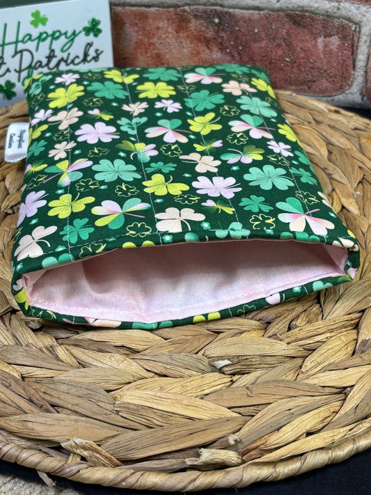 Pink Shamrock Book Sleeve