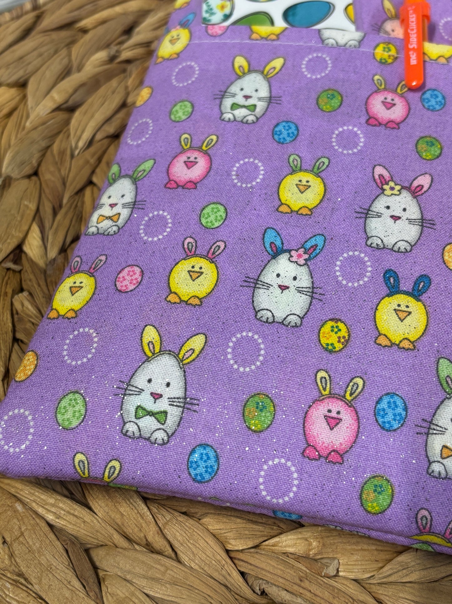 Purple Bunny with Pocket Book Sleeve