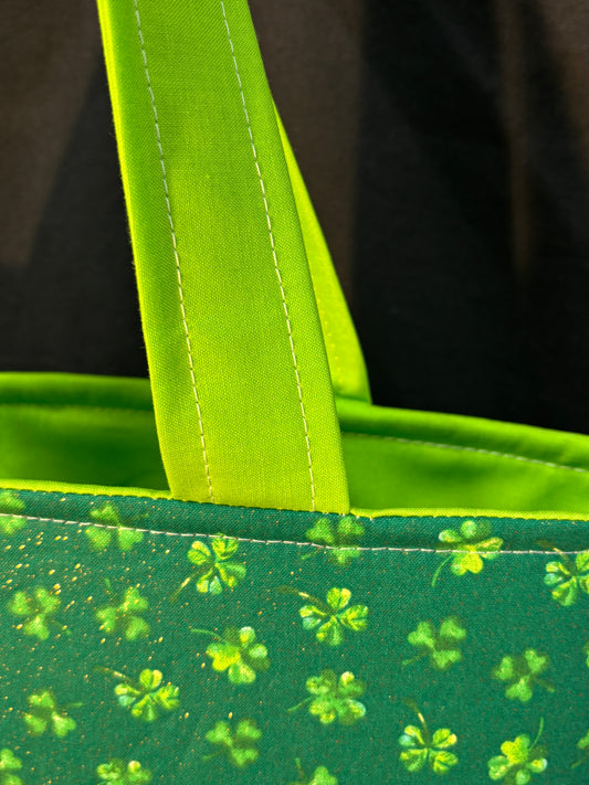 Green Shamrock Tote Bag