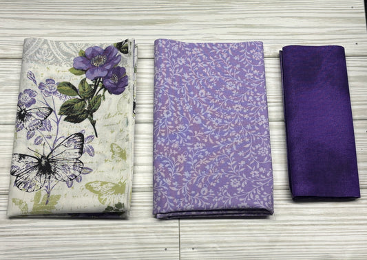 Purple Rose Butterfly Sew a Tote Bag Kit