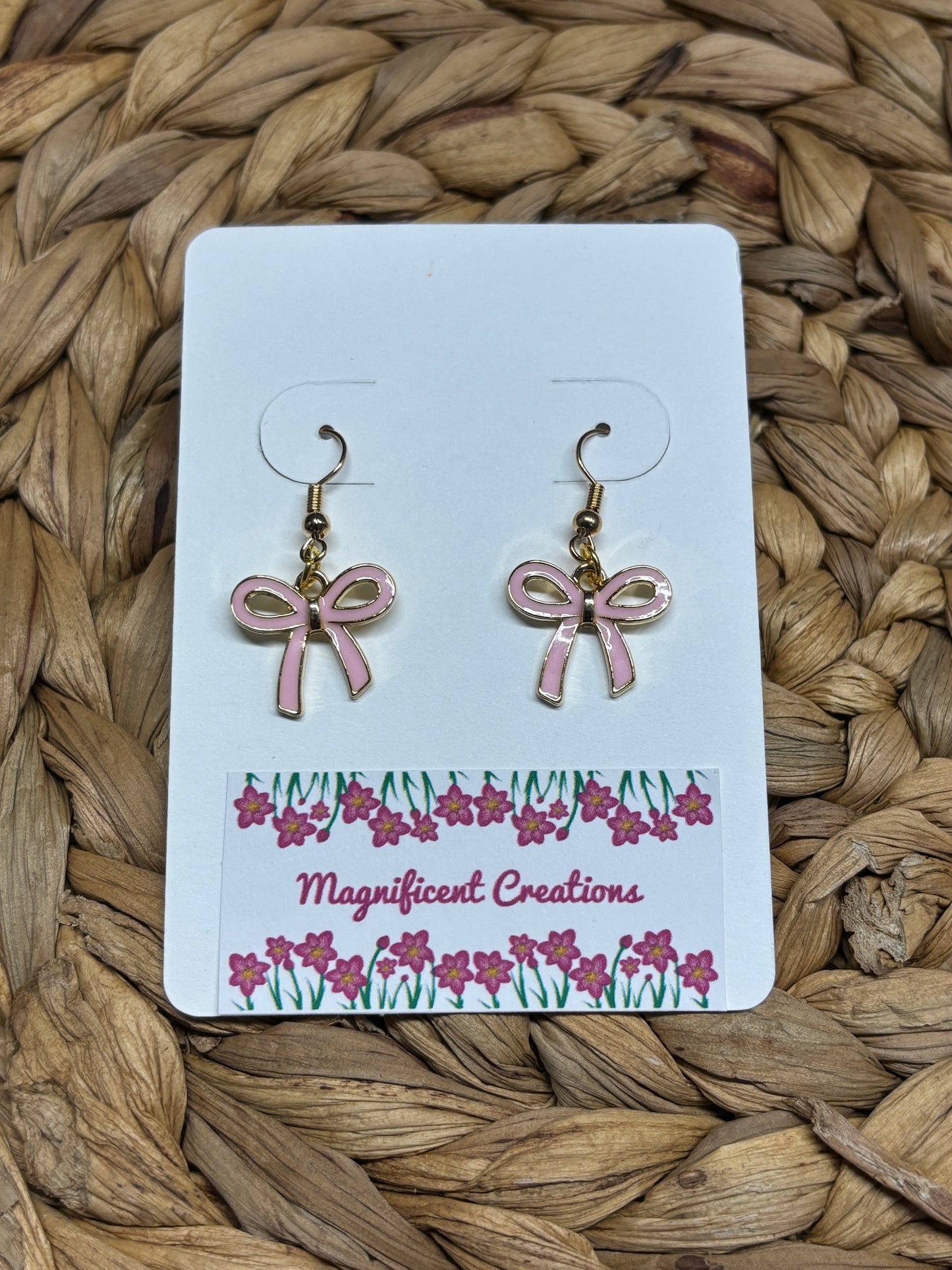The Small Pink Bow Earrings