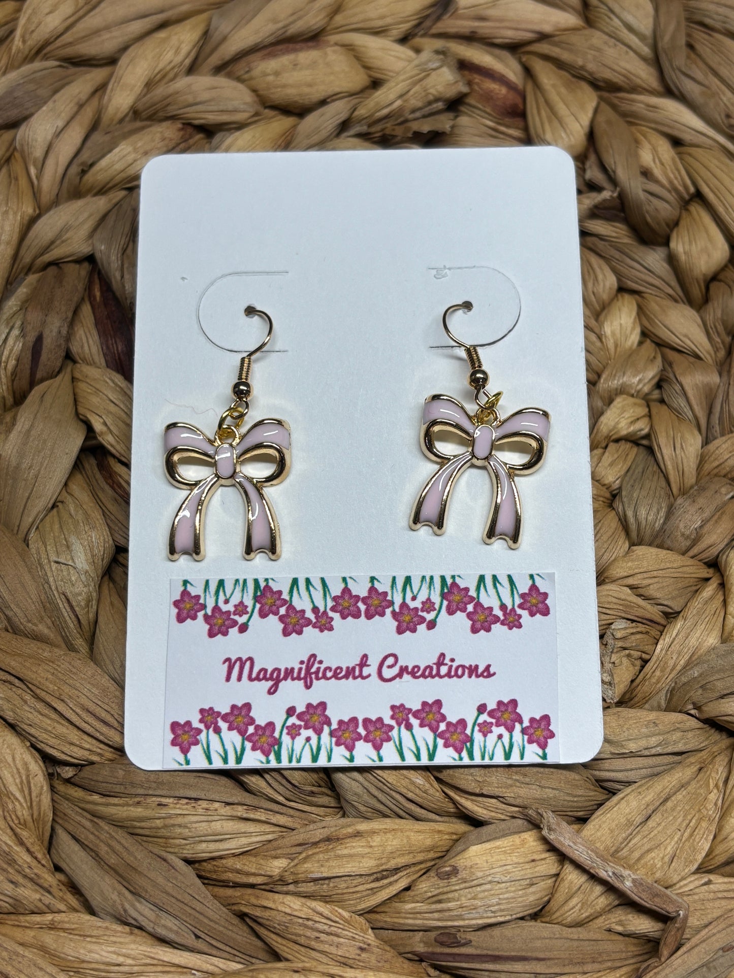 The Large Pink Bow Earrings