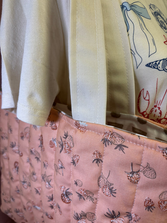 The Peach Strawberry Tote Bag
