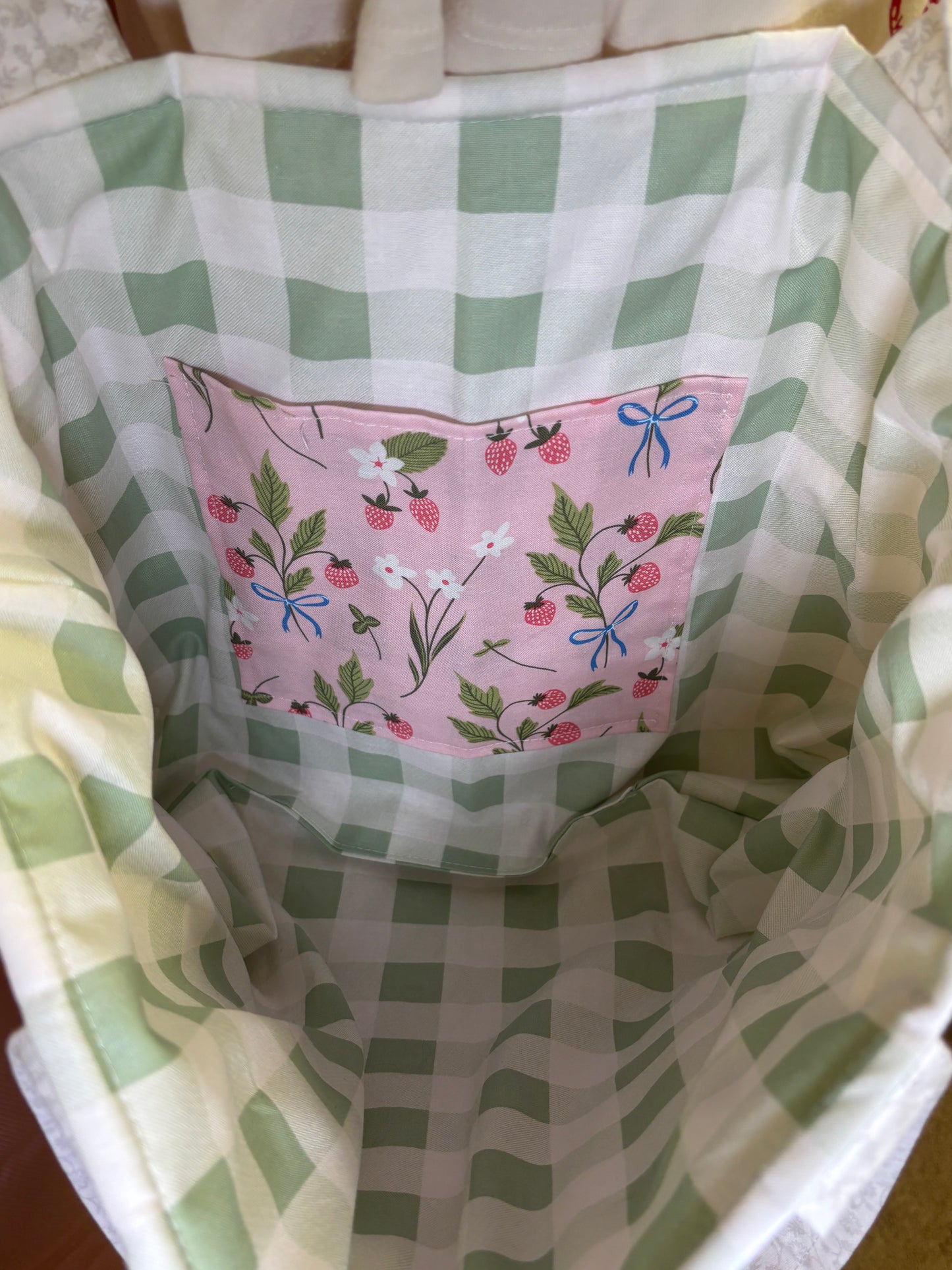 The Strawberry Bow Tote Bag