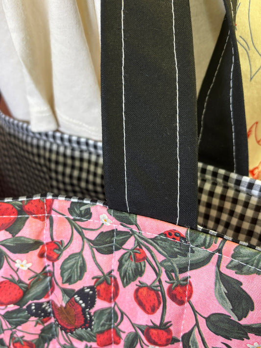 The Strawberry Butterfly Tote Bag