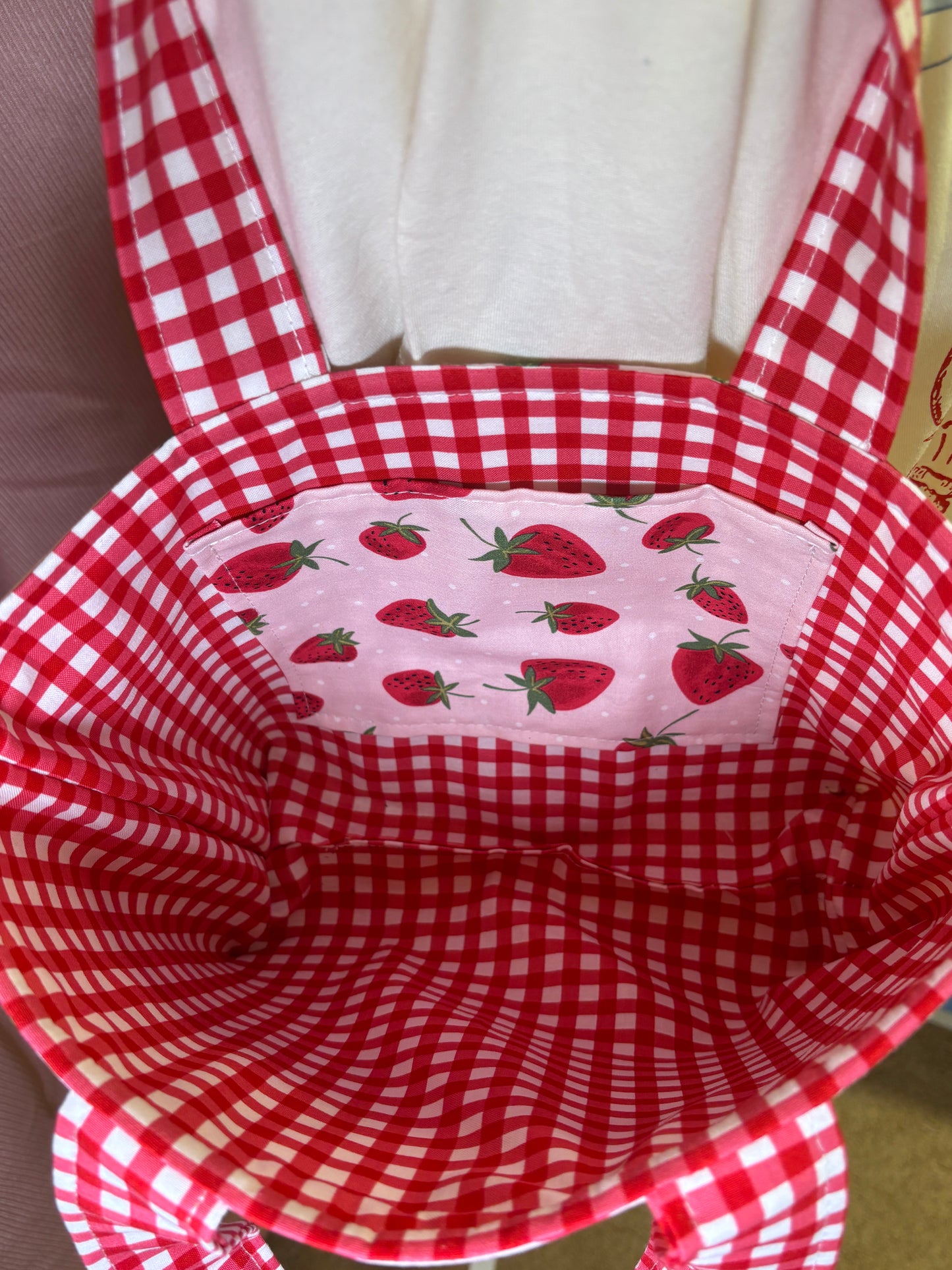 The Mini Picnic Strawberry Tote Bag