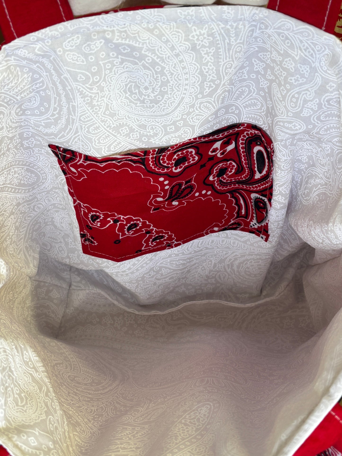 Red Bandana Tote Bag