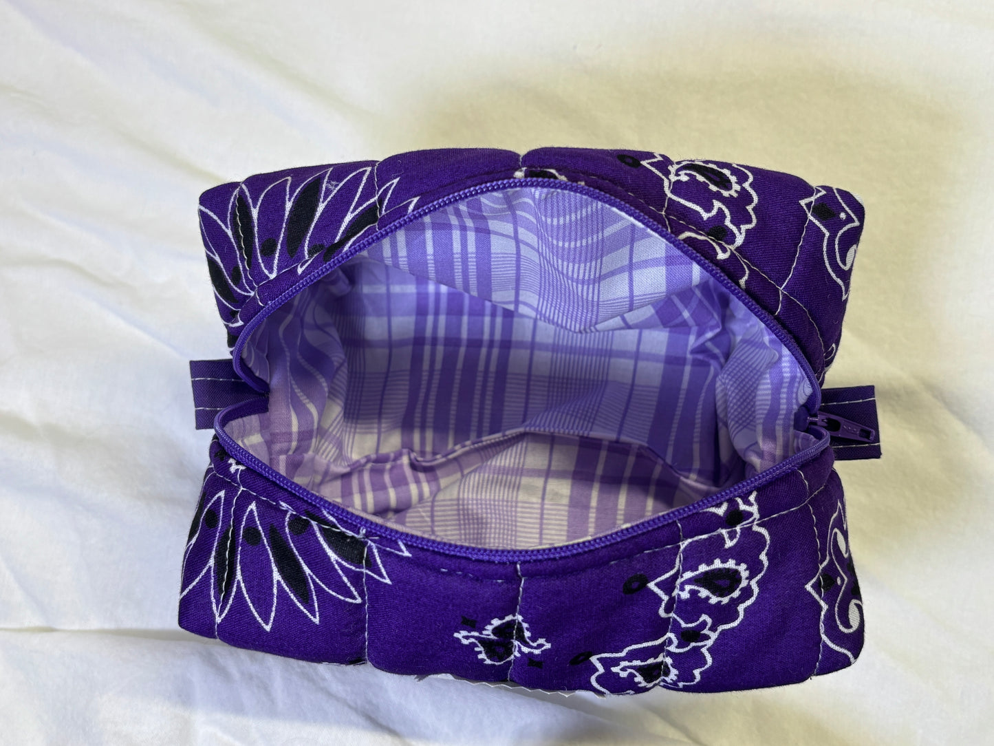 Purple Bandana Make Up Bag