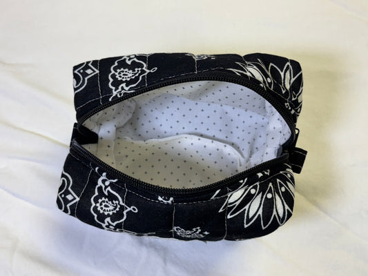Black Bandana Make Up Bag