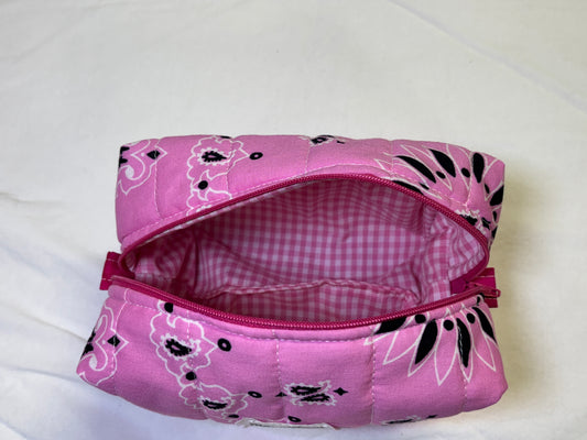 Pink Bandana Make Up Bag