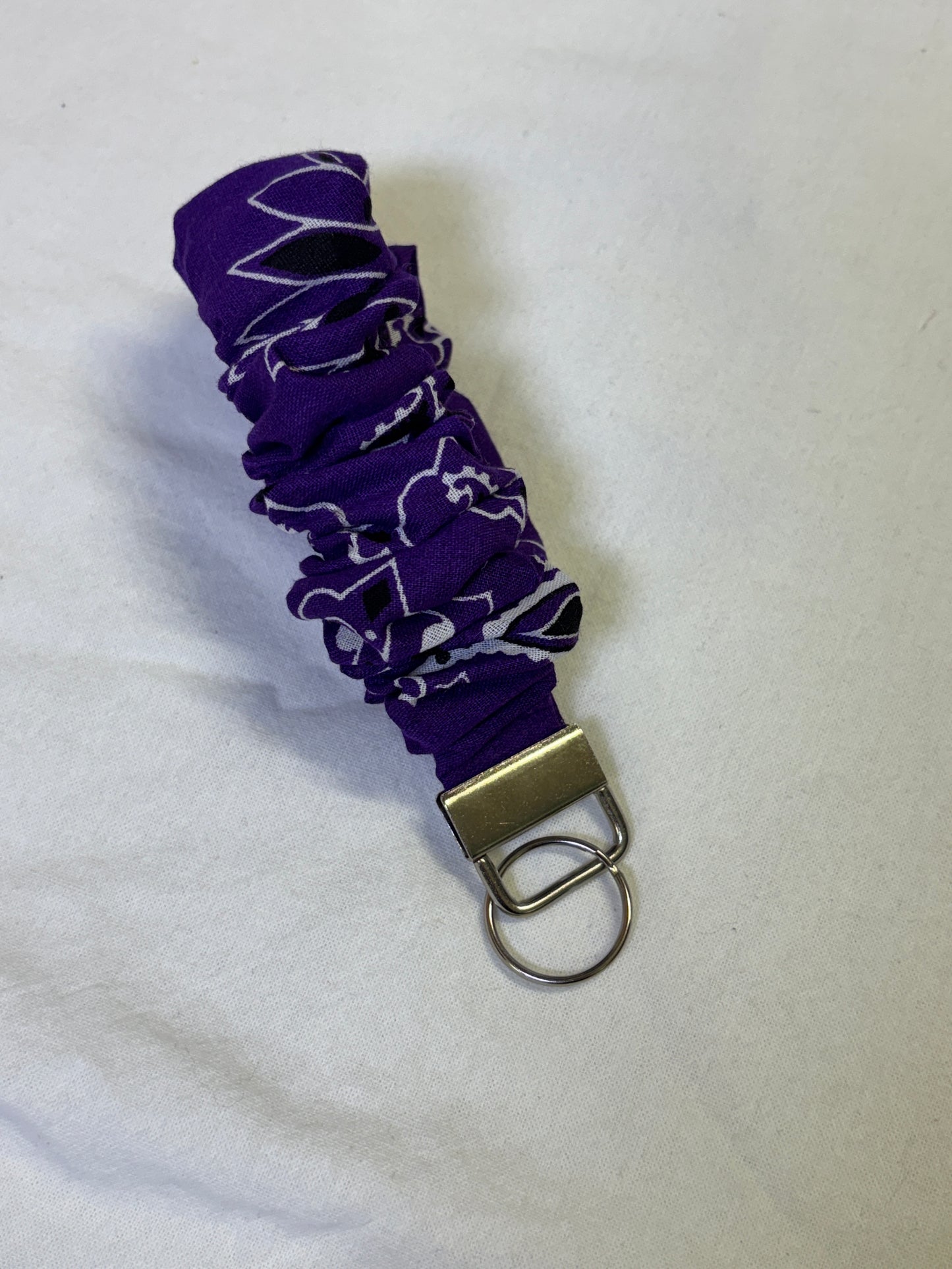 Black Bandana Scrunchie Keychain