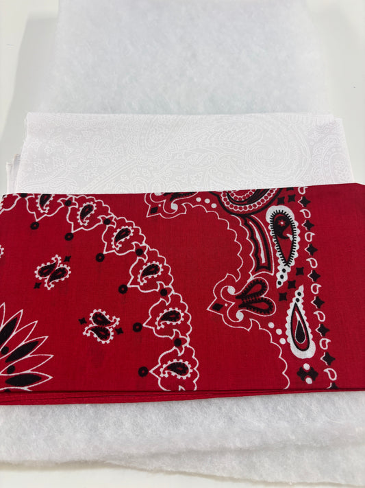 Red Paisley Bandana Sew a Tote Bag Kit