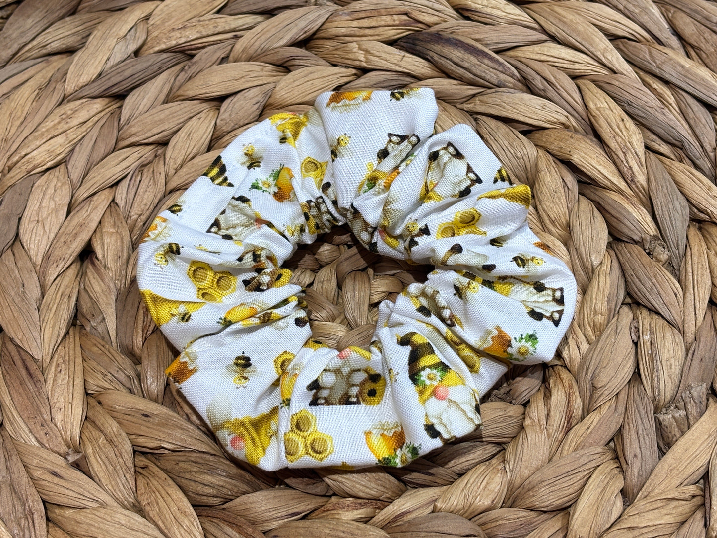 Honeybees on white