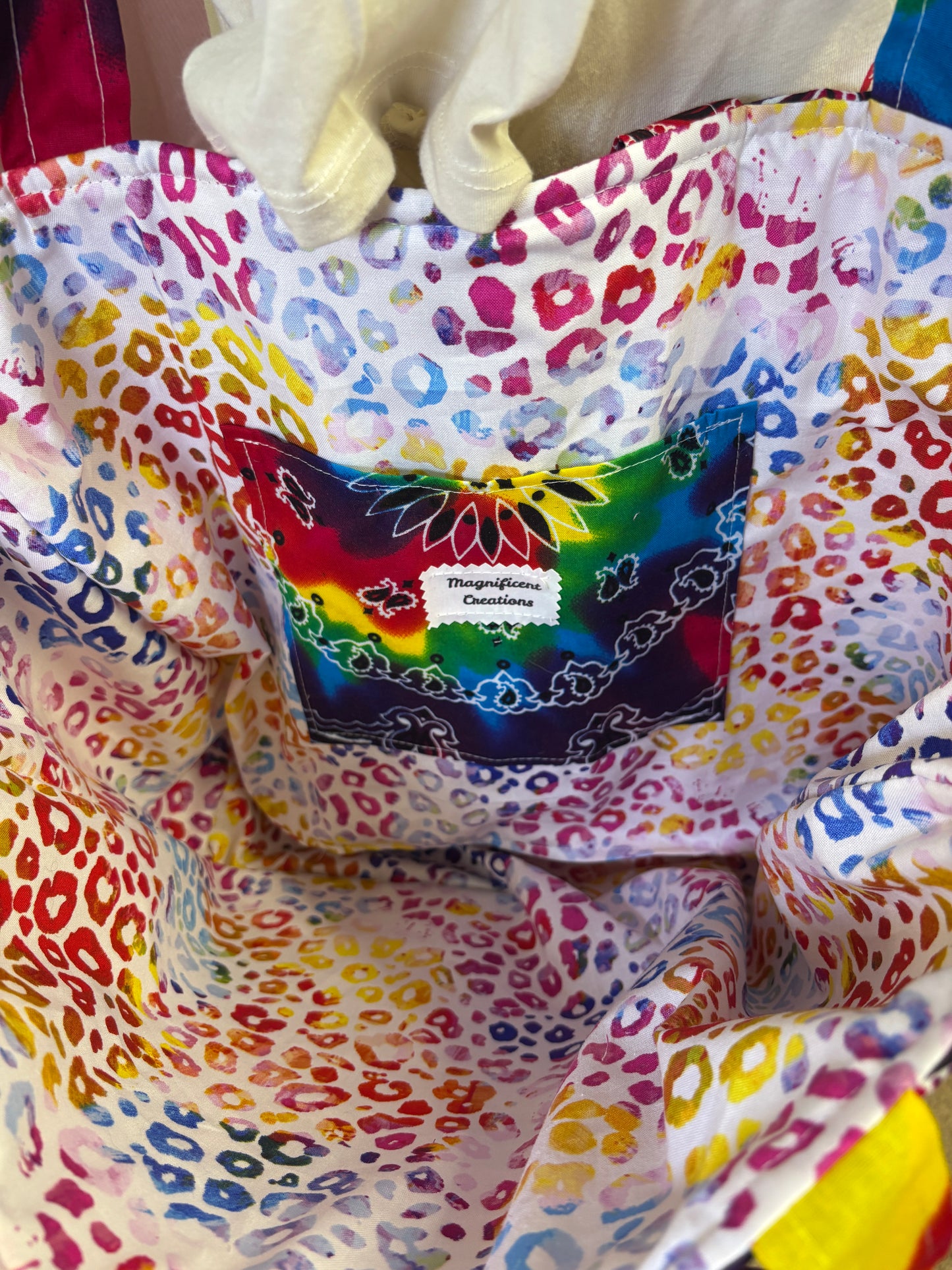 Hippie Square Bandana Tote Bag