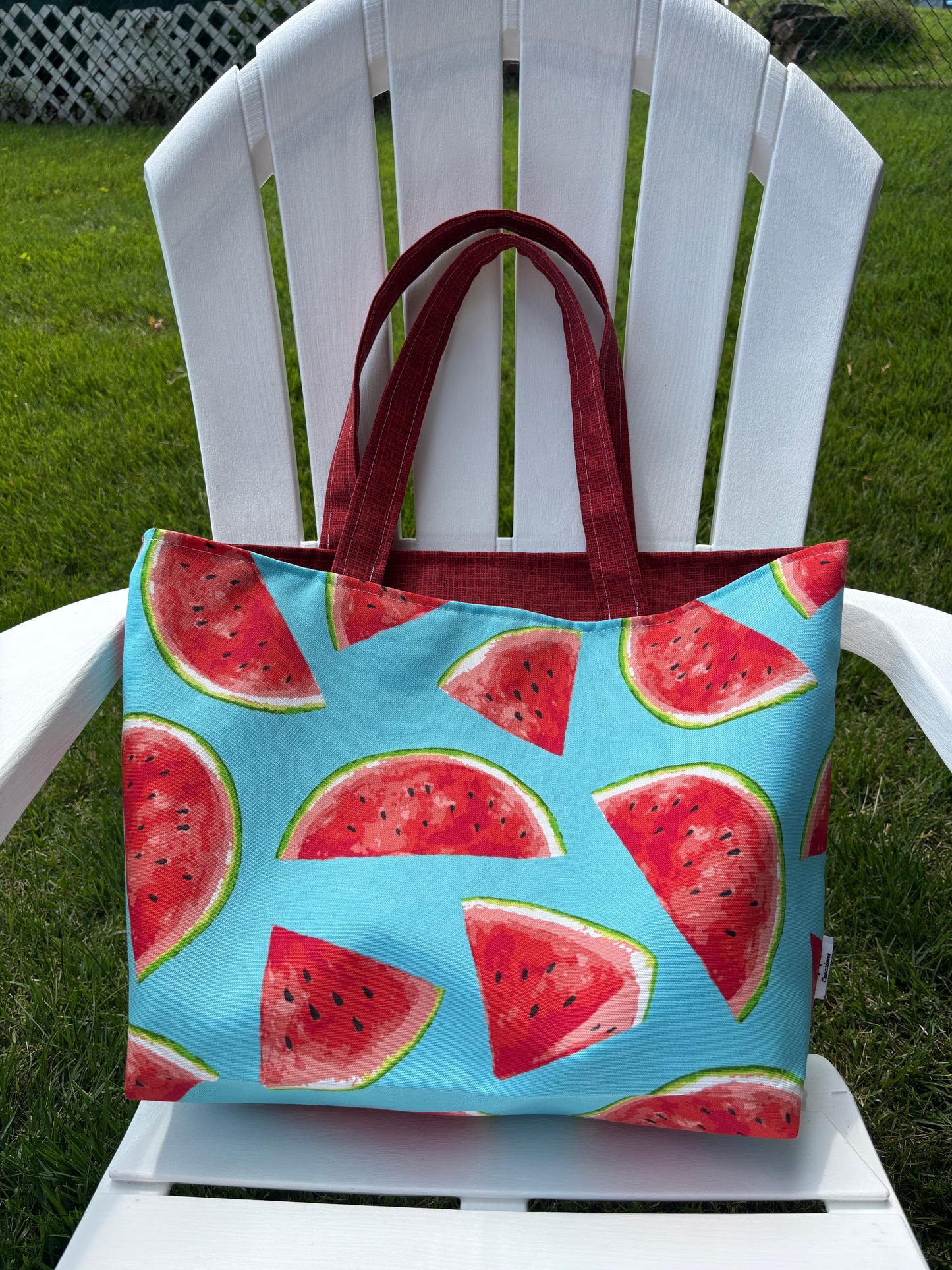 Watermelon Beach Tote Bag