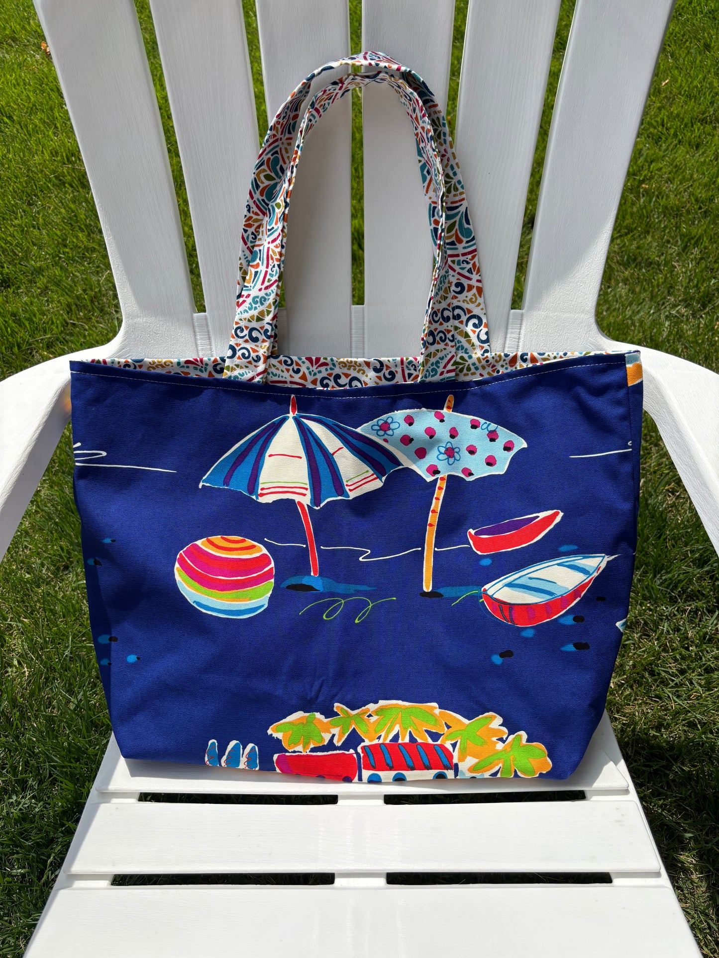 Blue Beach Scenery Tote Bag