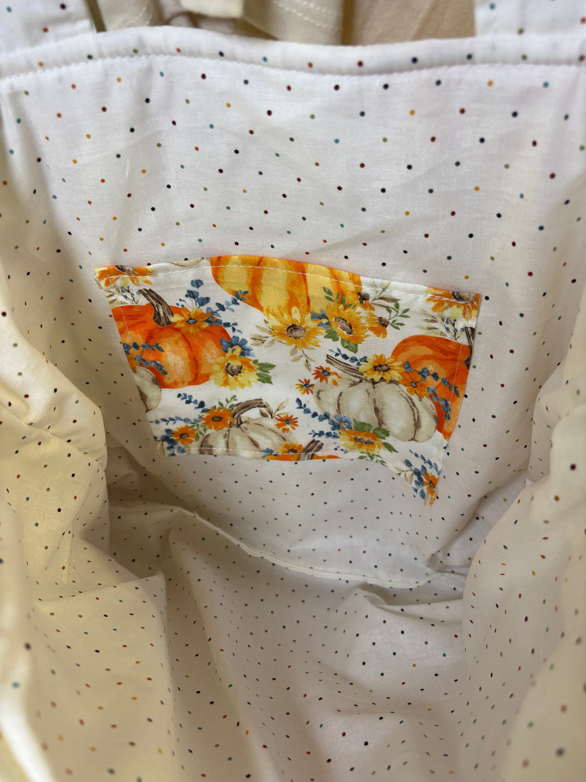Fall Patch Work Tote Bag