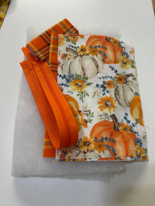 Fall Pumpkin Sew a Makeup Bag Kit
