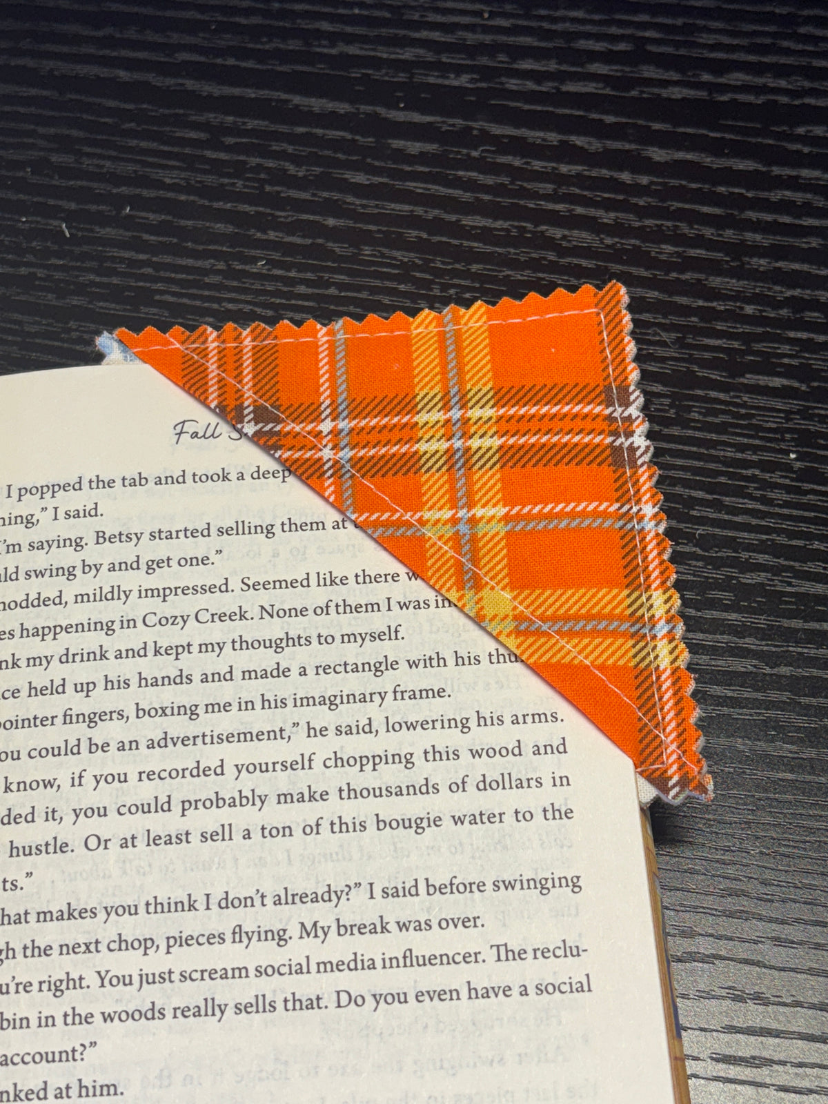 Fall Pumpkin on Teal Bookmark (Copy)