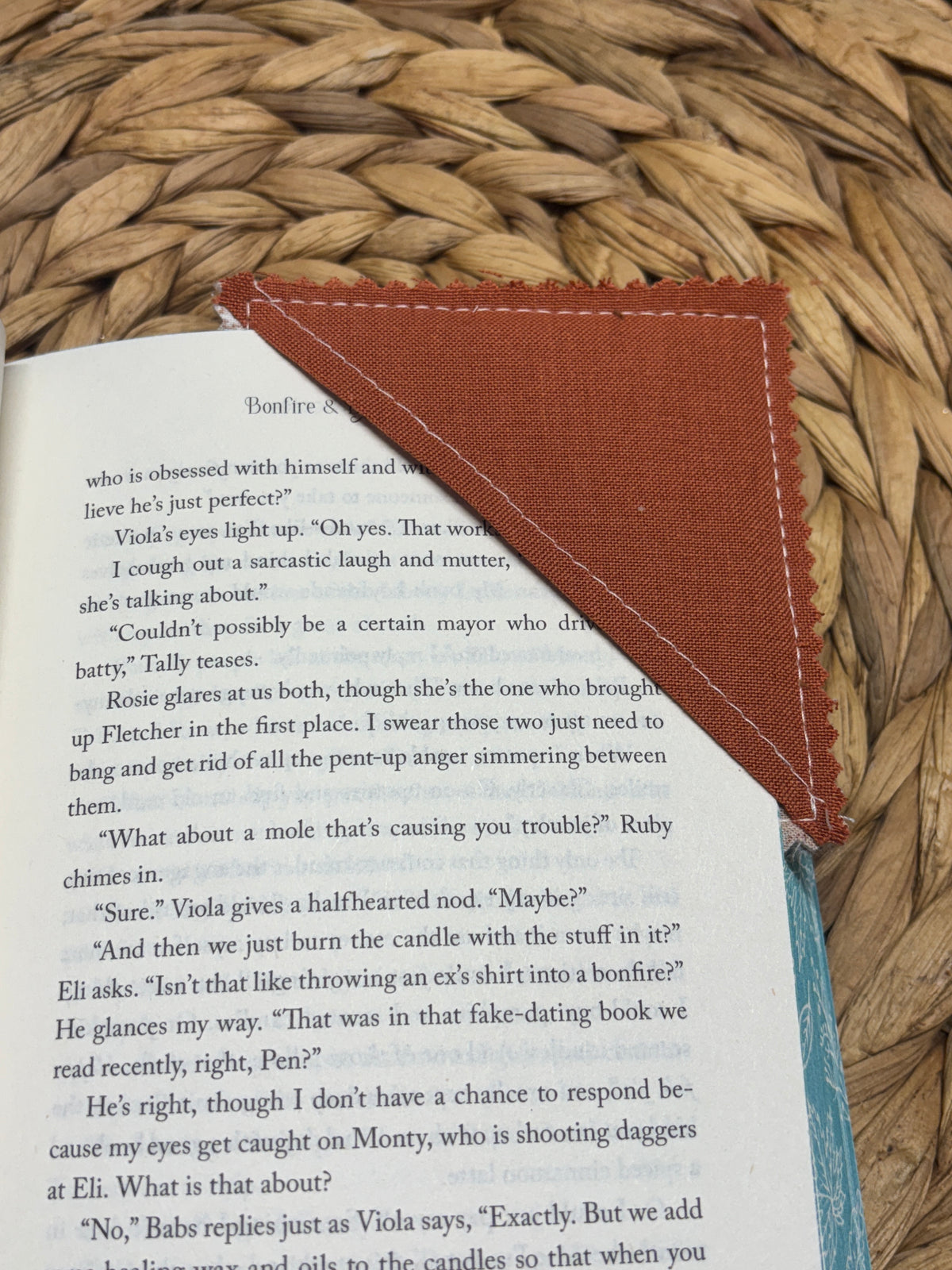 Fall Pumpkin Sweater Corner Bookmark