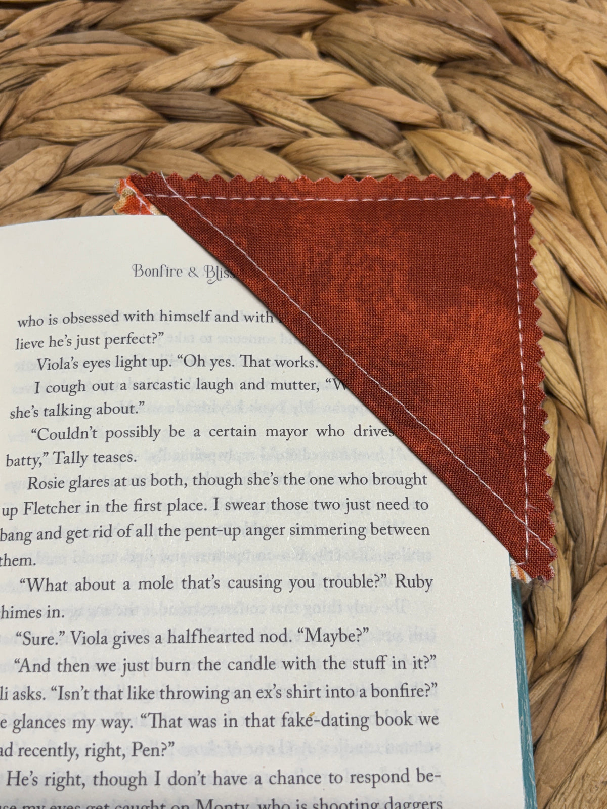 Fall Bow Corner Bookmark