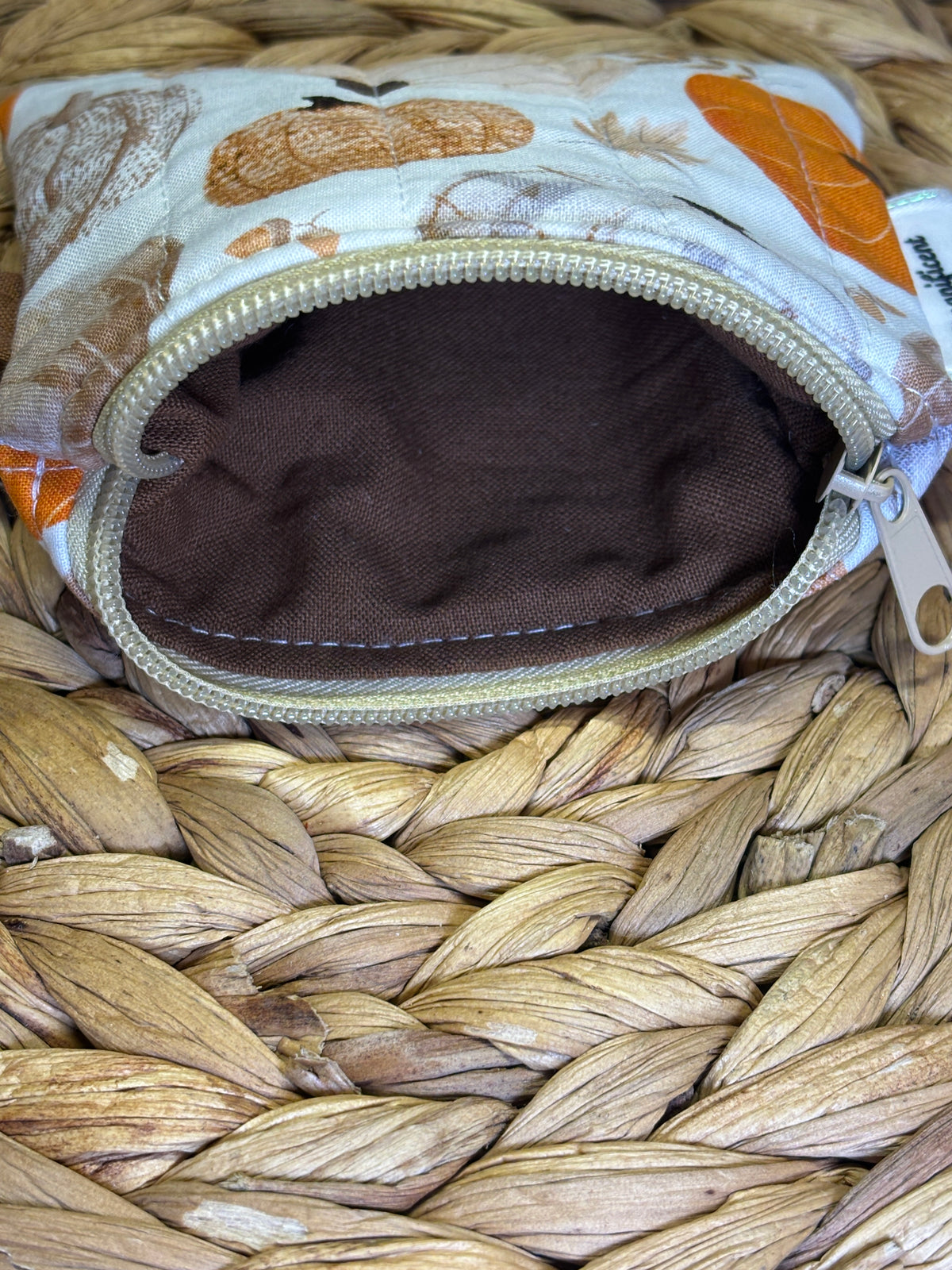 Fall Pumpkin Sweater Mini Wallet