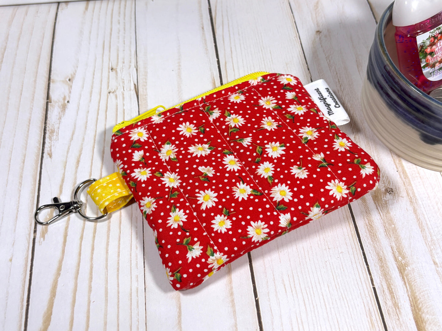 The Daisy on Red Mini Wallet