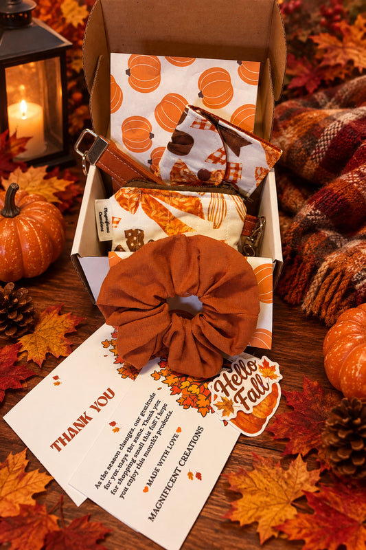 Fall Pumpkin Sweater Accessories Box