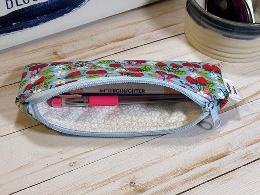 The Blue Strawberry & Cherry Mini Pouch