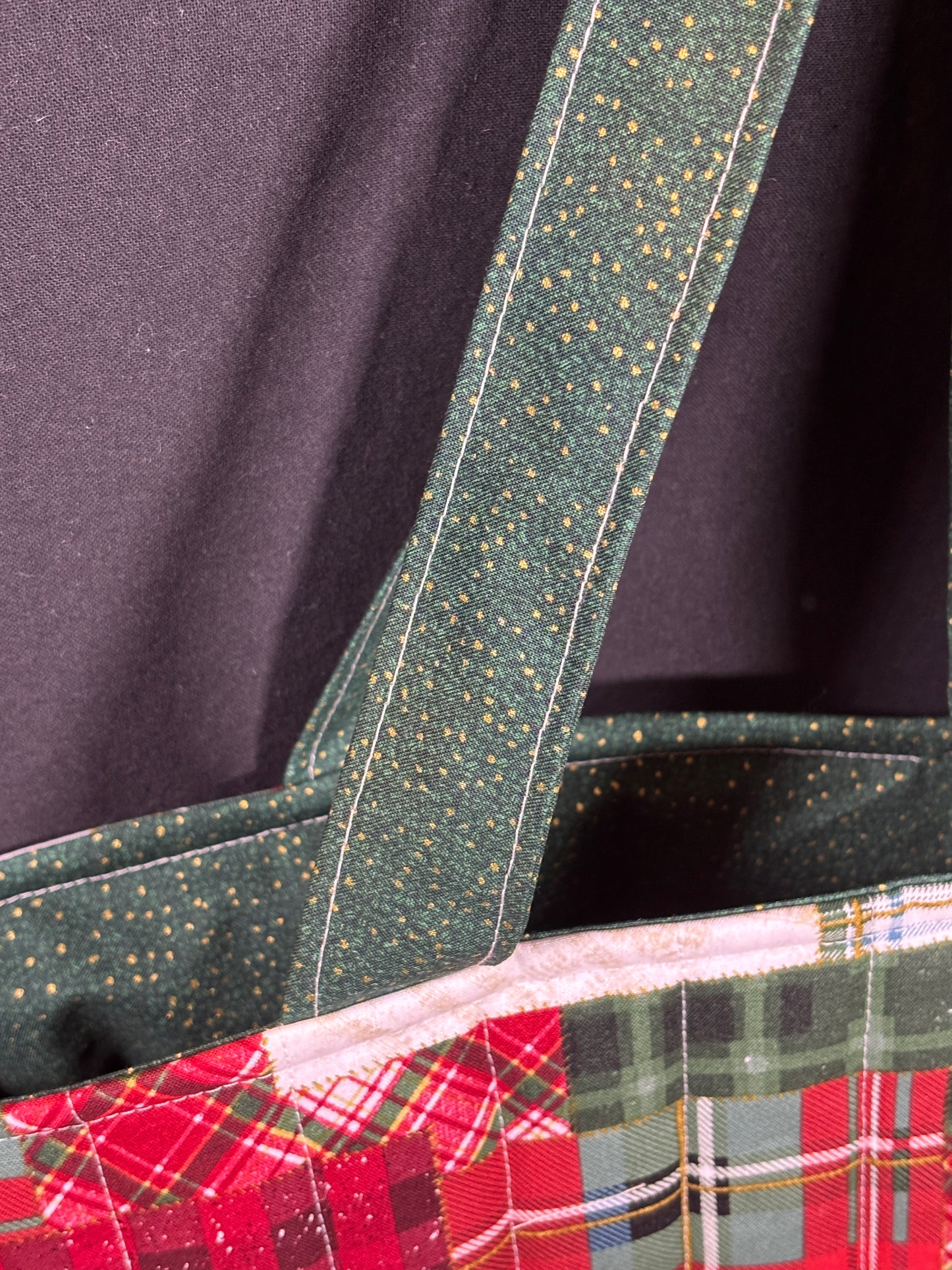The Christmas Quilted Pattern Tote Bag