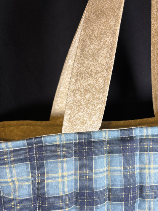 The Teal Plaid Tote Bag