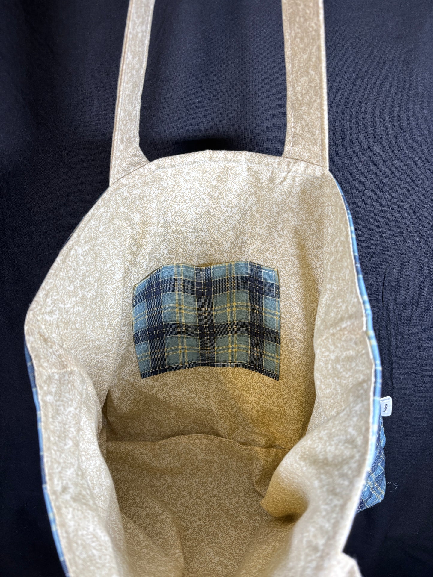 The Teal Plaid Tote Bag