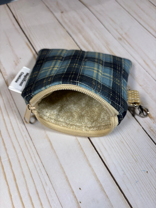 The Teal Plad Mini Wallet