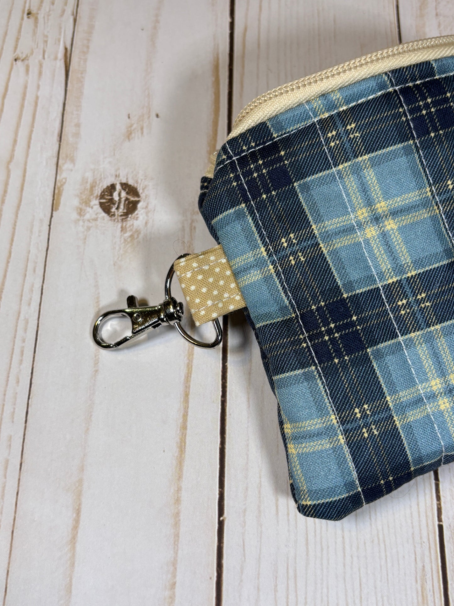The Teal Plad Mini Wallet