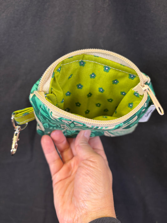 Teal Peacock Love Mini Wallet