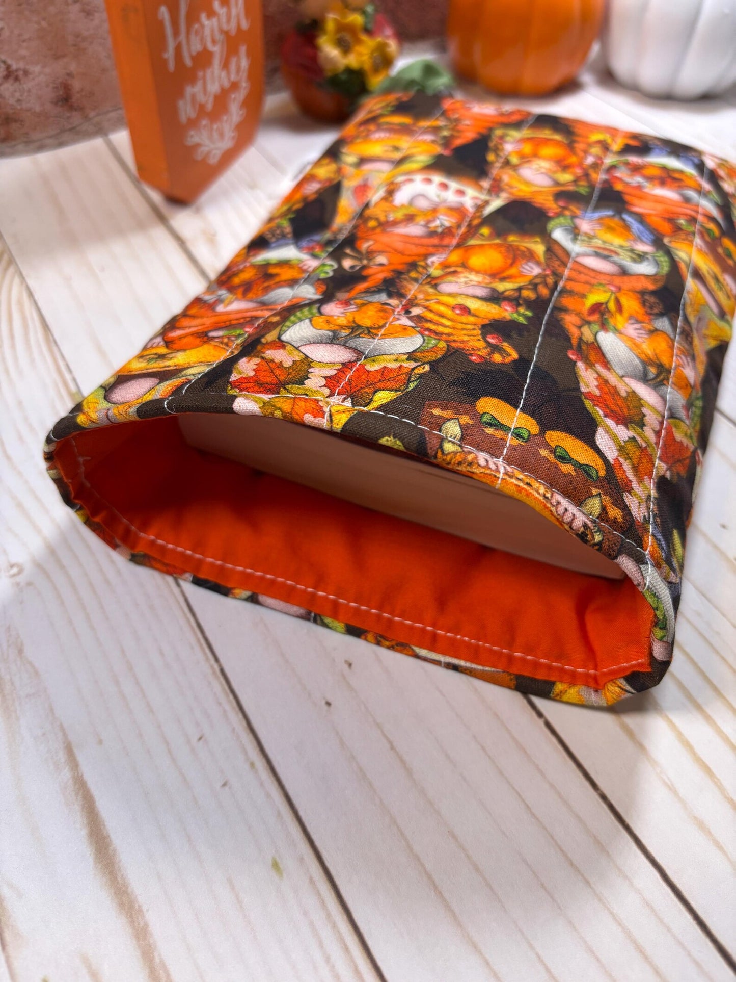 Large Fall Gnomes Book Sleeve