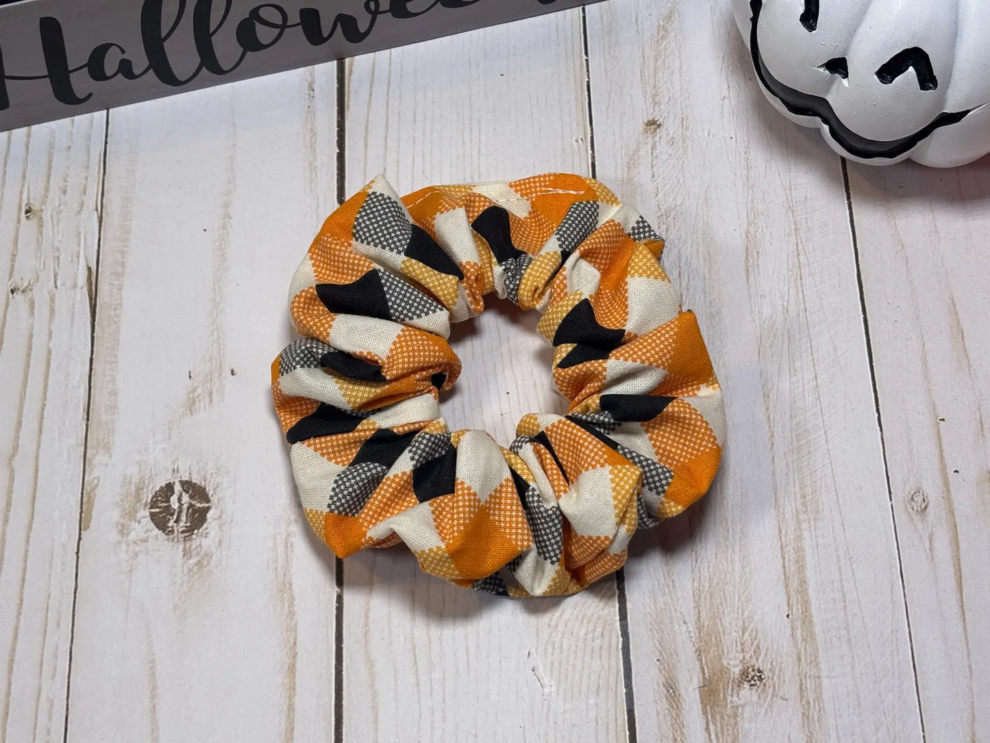 Halloween Flannel Scrunchie