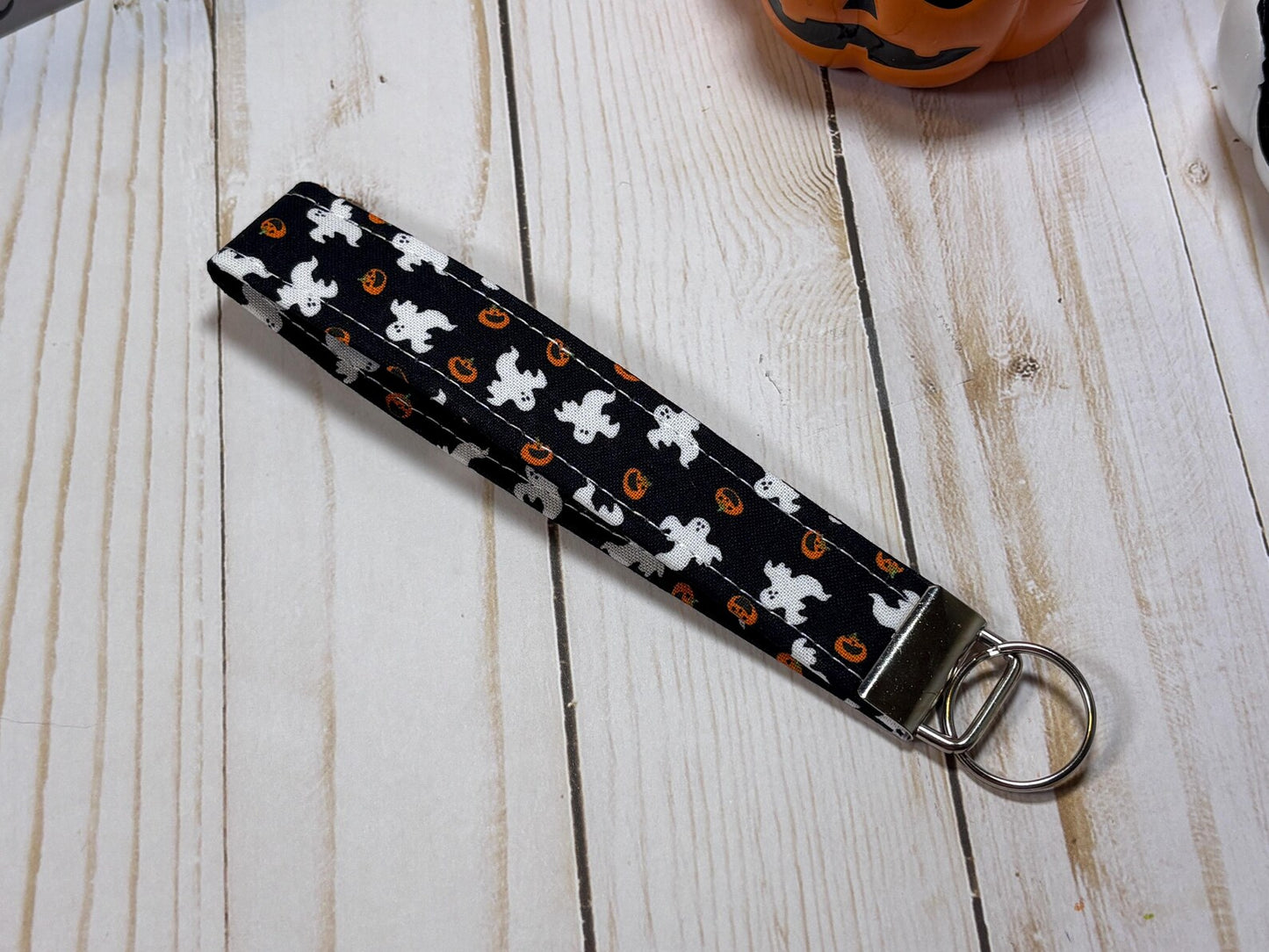 Pumpkins and Ghost Keychain