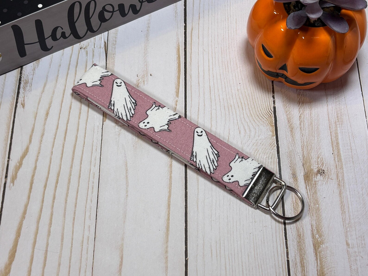 Pink Ghost Keychain