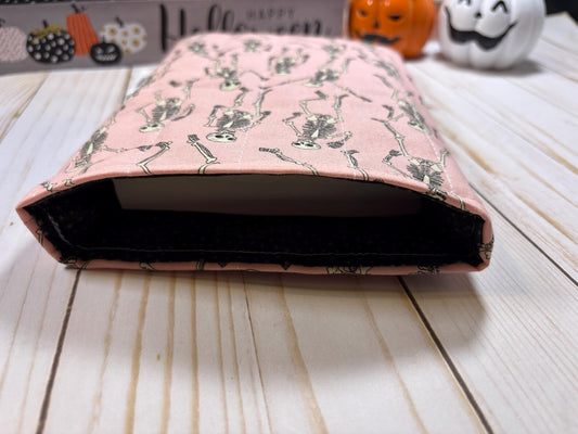 Pink Skeleton Book Sleeve