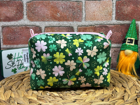 Pink Shamrock Make Up Bag