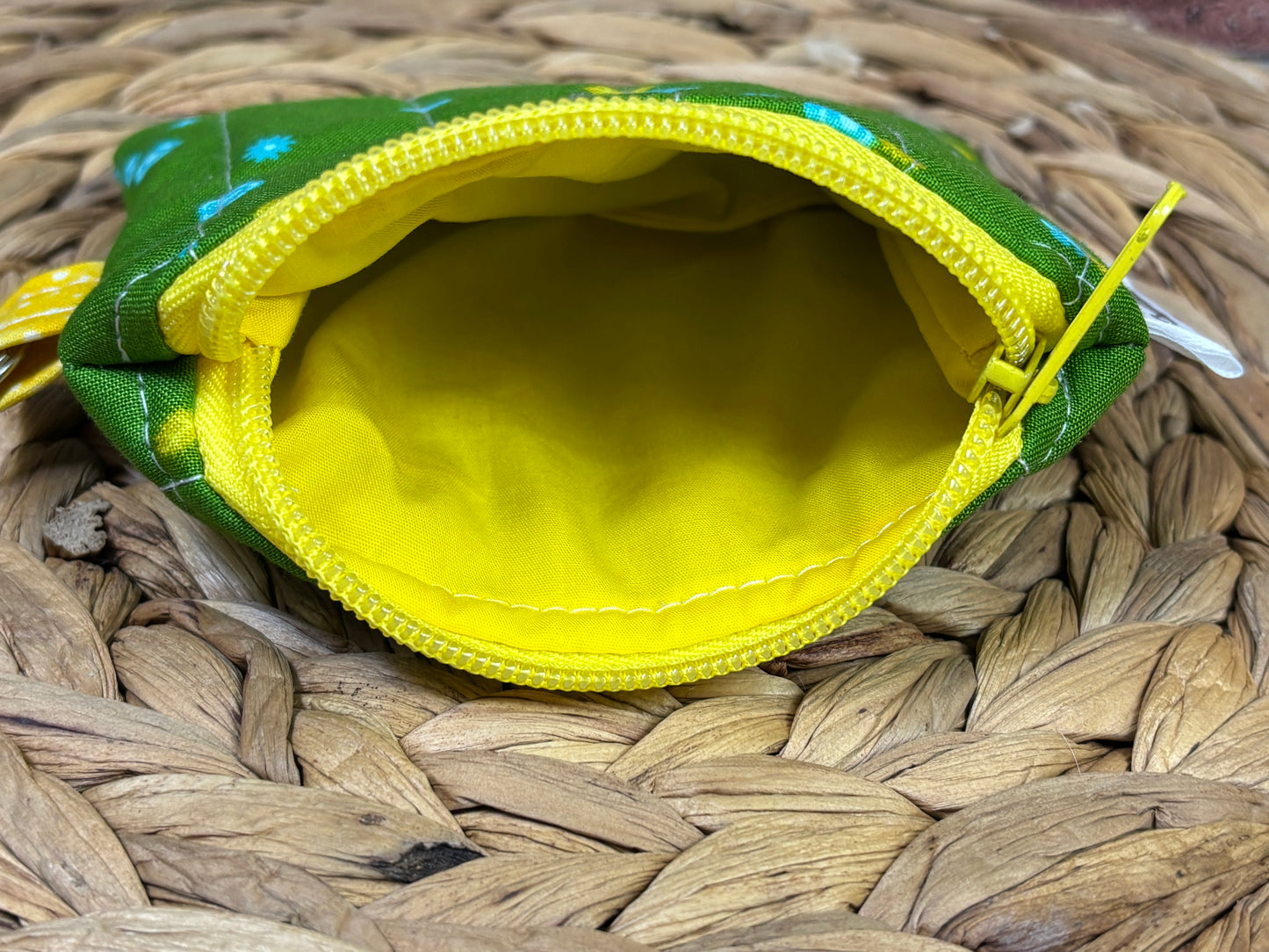 Gold and Green Flowers Mini Wallet