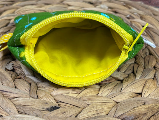 Gold and Green Flowers Mini Wallet