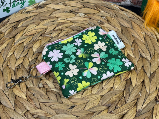 Pink Shamrock Mini Wallet