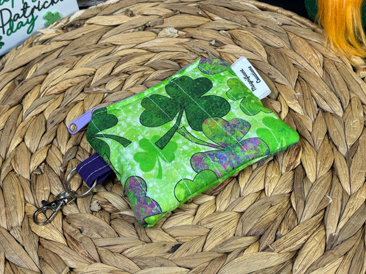 Purple Shamrock Mini Wallet