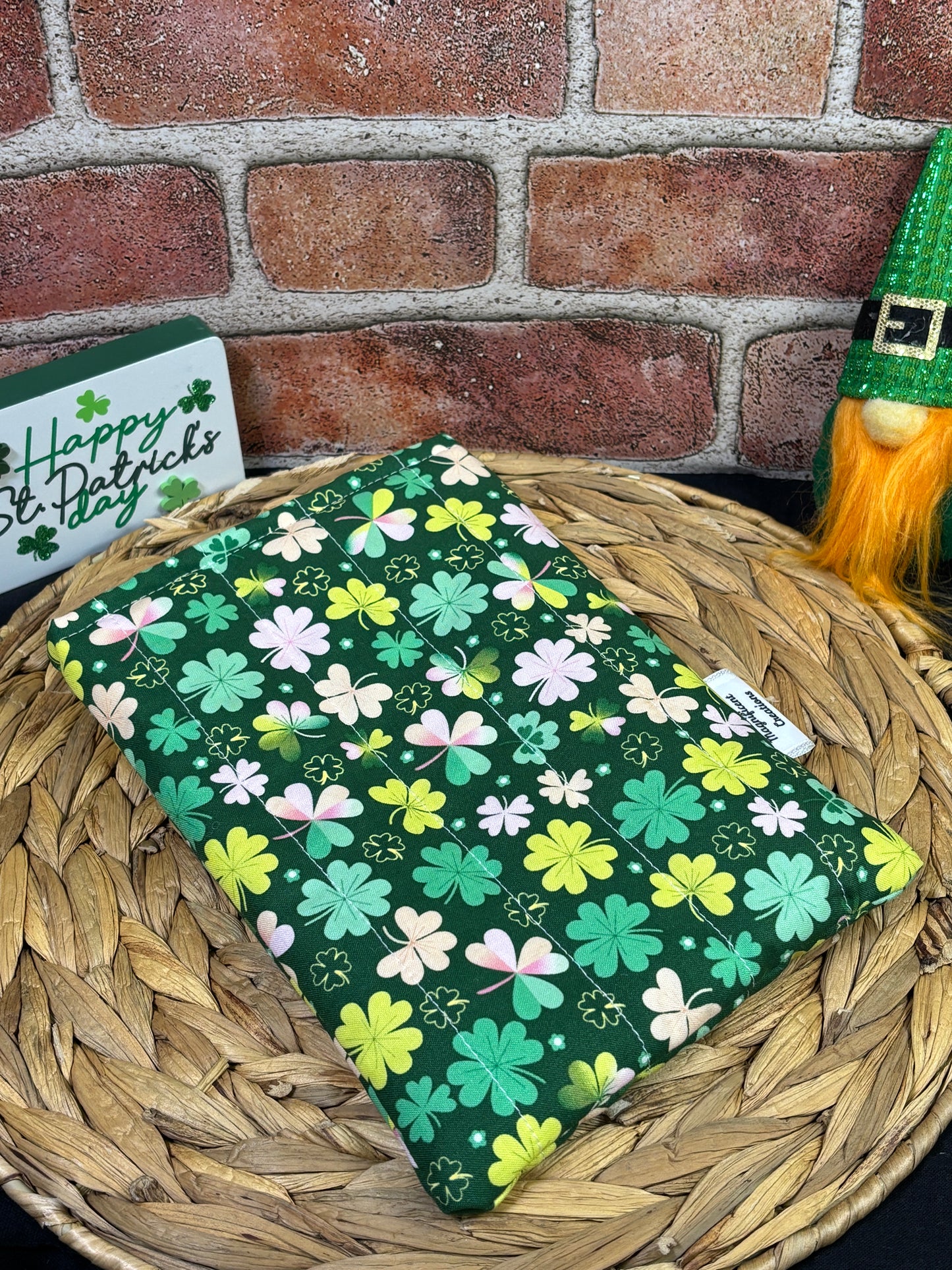 Pink Shamrock Book Sleeve