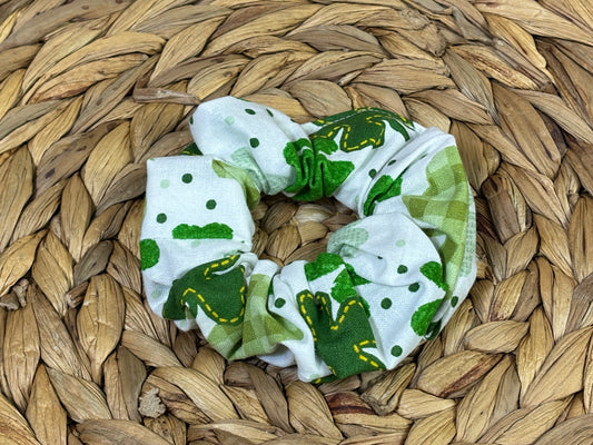 Large Shamrock Scrunchie