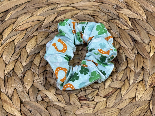 Horseshoe Shamrock Scrunchie