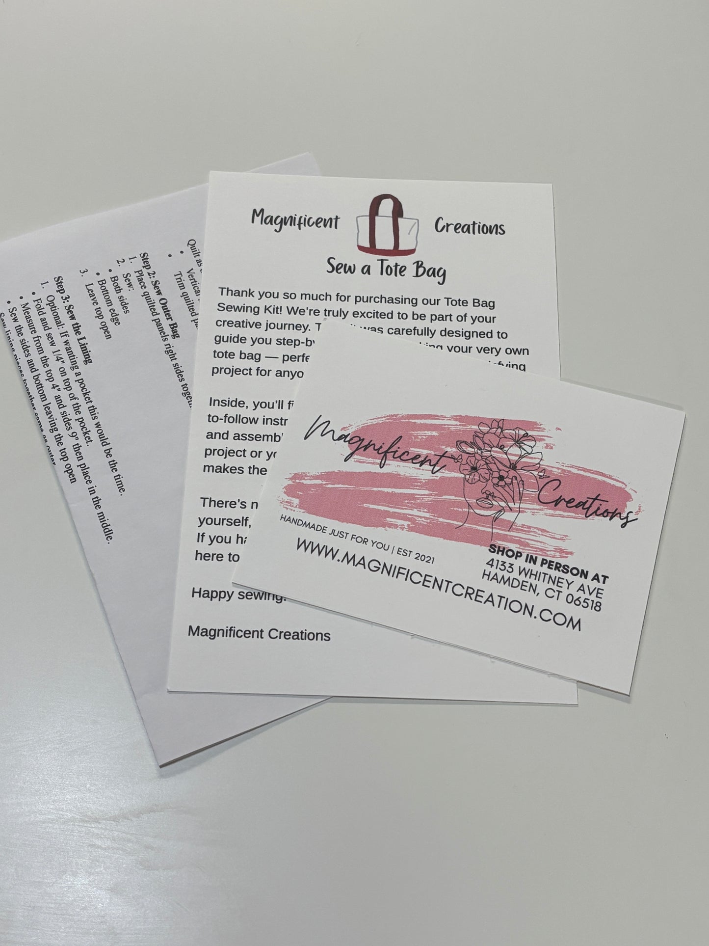 Purple Rose Butterfly Sew a Tote Bag Kit